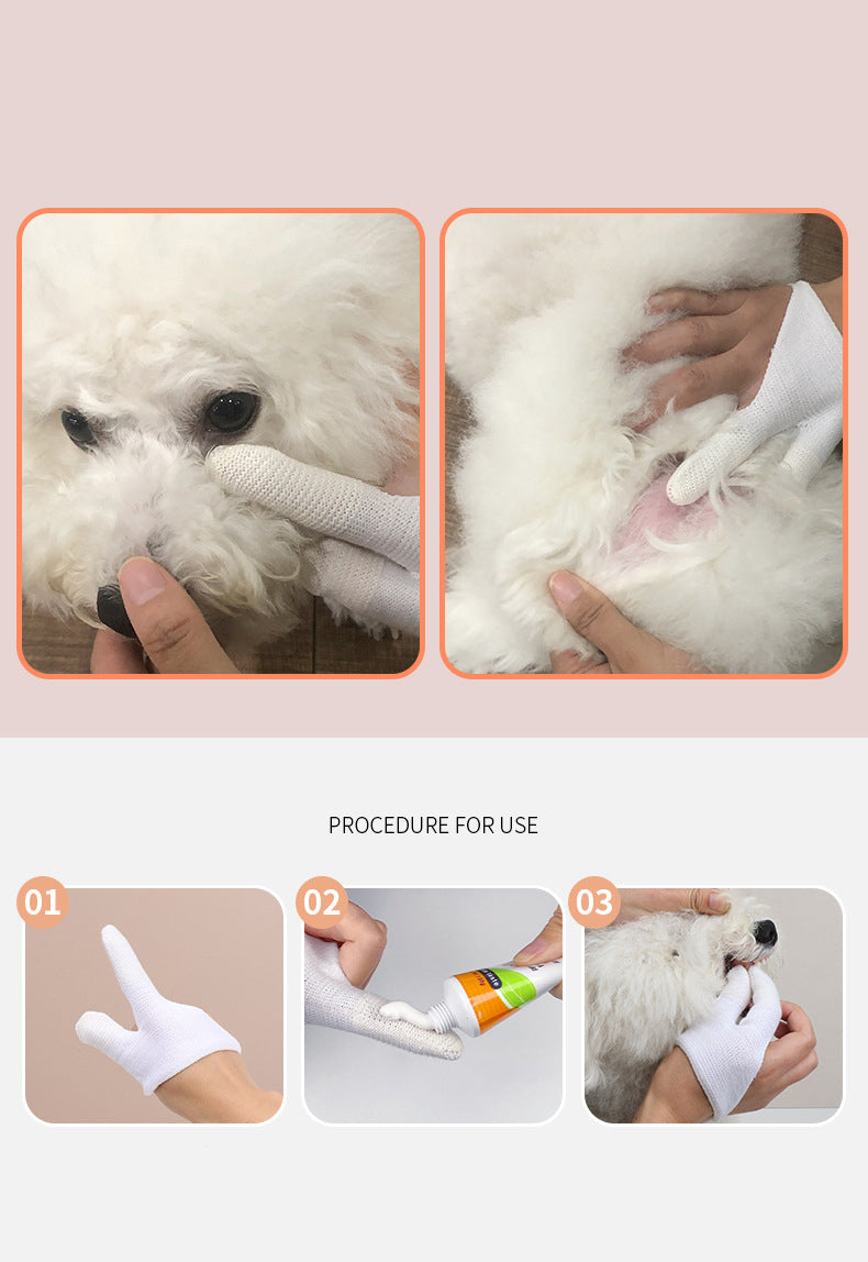 Pet Finger Toothbrush Dog Finger Cover Cleaning Teeth Dog Toothbrush Cat Mouth Cleansing Cat Toothbrush Pet Supplies