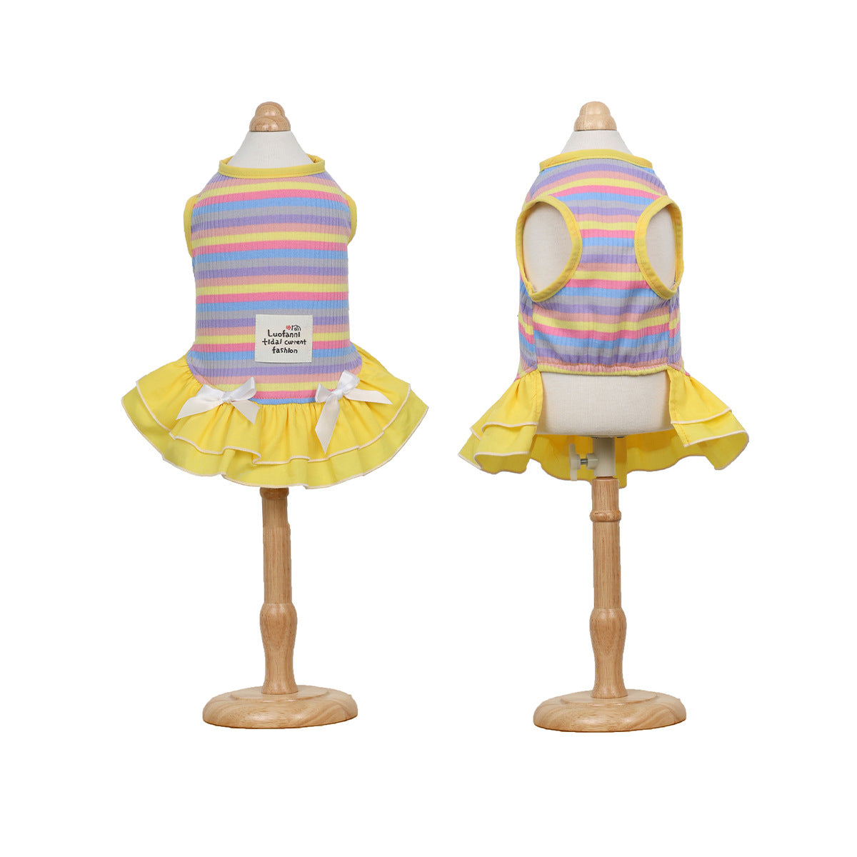 Rainbow Striped Pet Clothing Thin Style