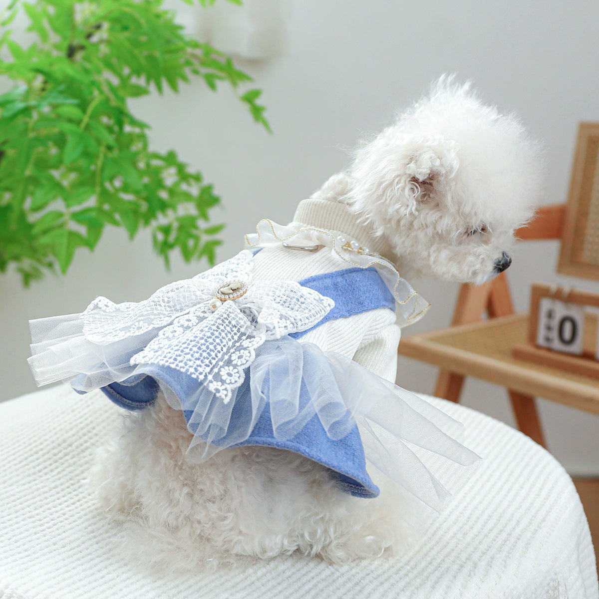 Pearl Lace Cute Pet Dog Cat Clothes And Dresses