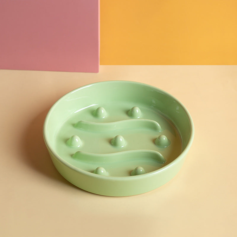 Ceramic Slow-feeding Anti-choking Pet Bowl