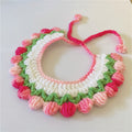 Gradient Color Wool Woven Pet Collar Saliva Towel