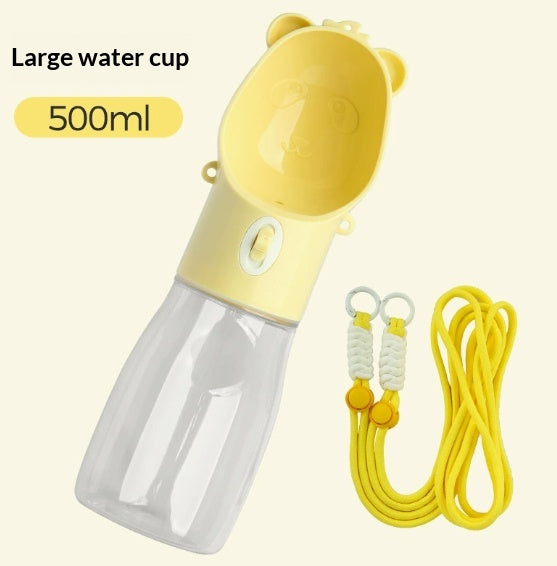 Pet Water Cup Portable Water Bottle Outdoor Dog Drinking Fountain, Feeding And Storage Bowl