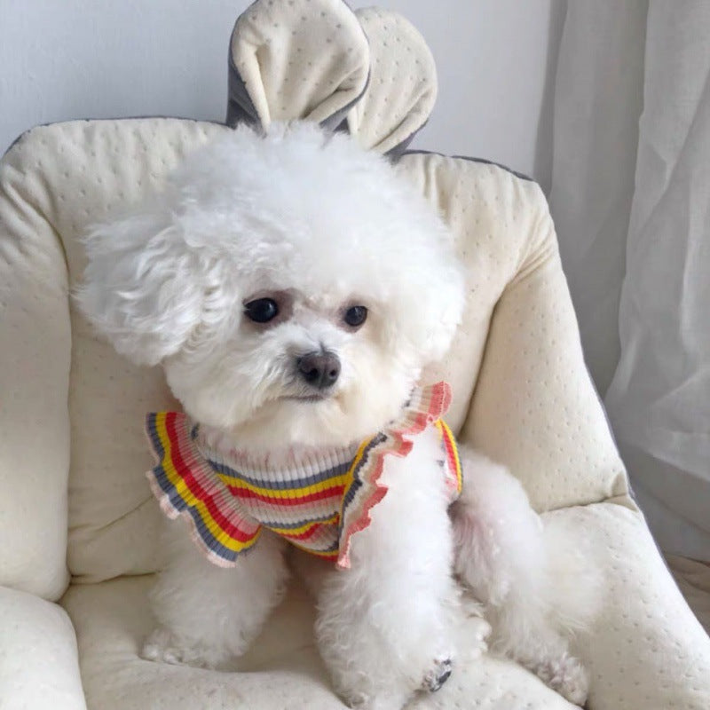 Dog Thin Striped T-Shirt Pet Sling Clothes