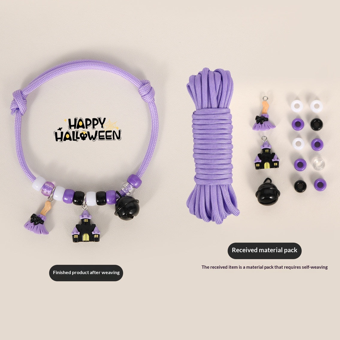 Halloween Cat And Dog Collar Hand-knitted Pumpkin Design Adjustable