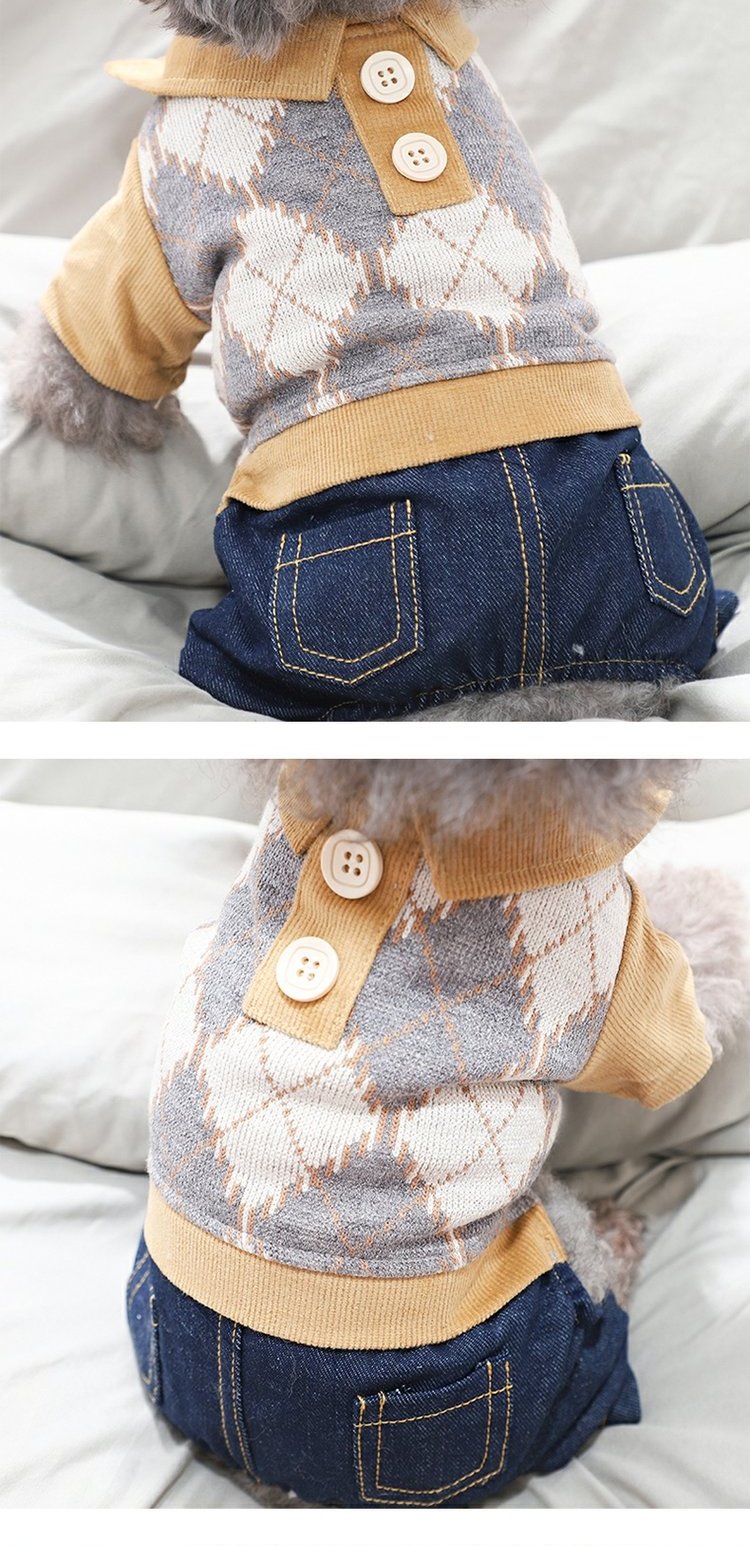 Dog's Four Legged Clothes Pet's Winter Clothes