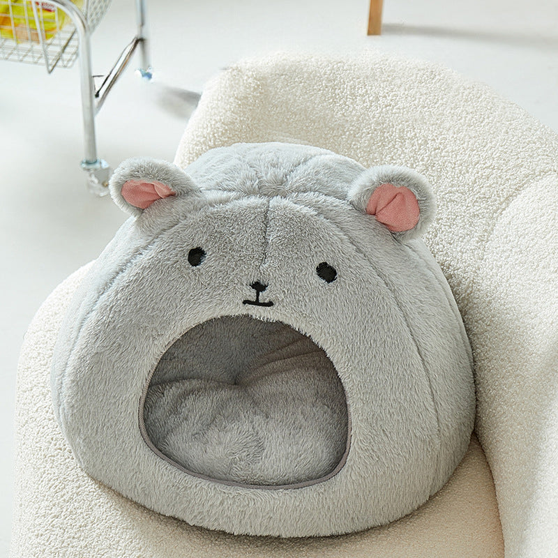 Funny Mouse And Cat Bedding Cartoon Soft Fluffy Comfortable Cat House Mat, Suitable For Small And Medium-sized Cats And Dogs Bedding Pet Supplies