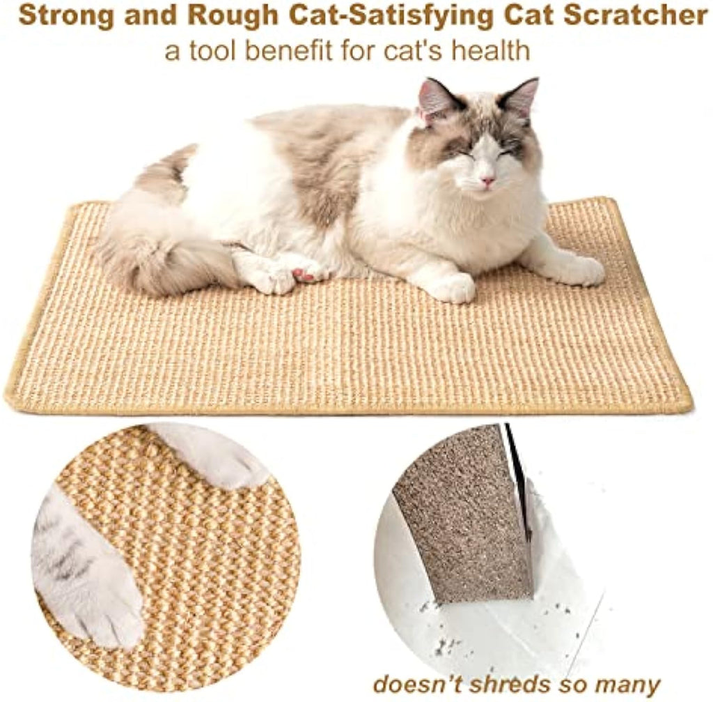 Cat Scratch Pad Cat Scratching Pad With Adhesive Hook Tape Scratching Pads For Indoor Cats Stick On Floor Couch As Cat Scratch Furniture Protector Cat