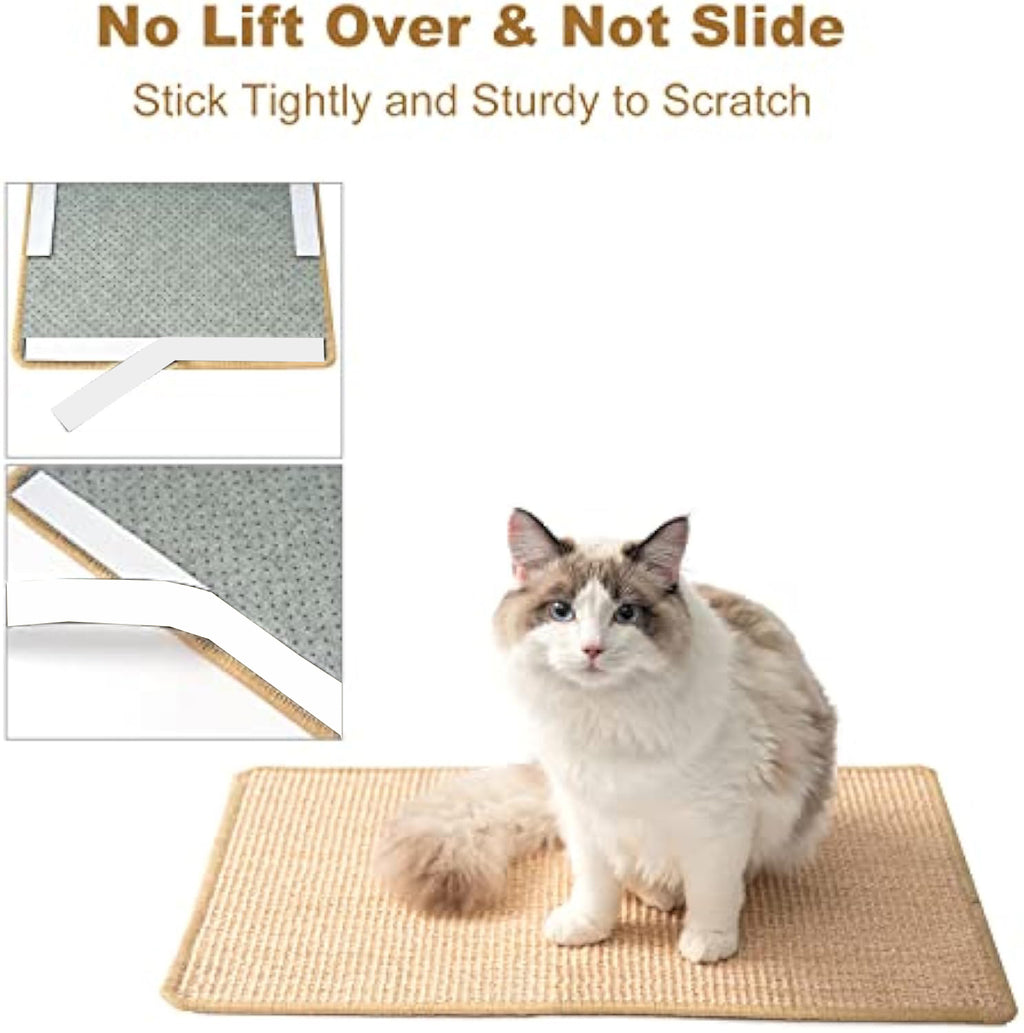 Cat Scratch Pad Cat Scratching Pad With Adhesive Hook Tape Scratching Pads For Indoor Cats Stick On Floor Couch As Cat Scratch Furniture Protector Cat