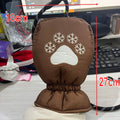 Warm Waterproof Gloves For Pet Lovers With A Dog Leash