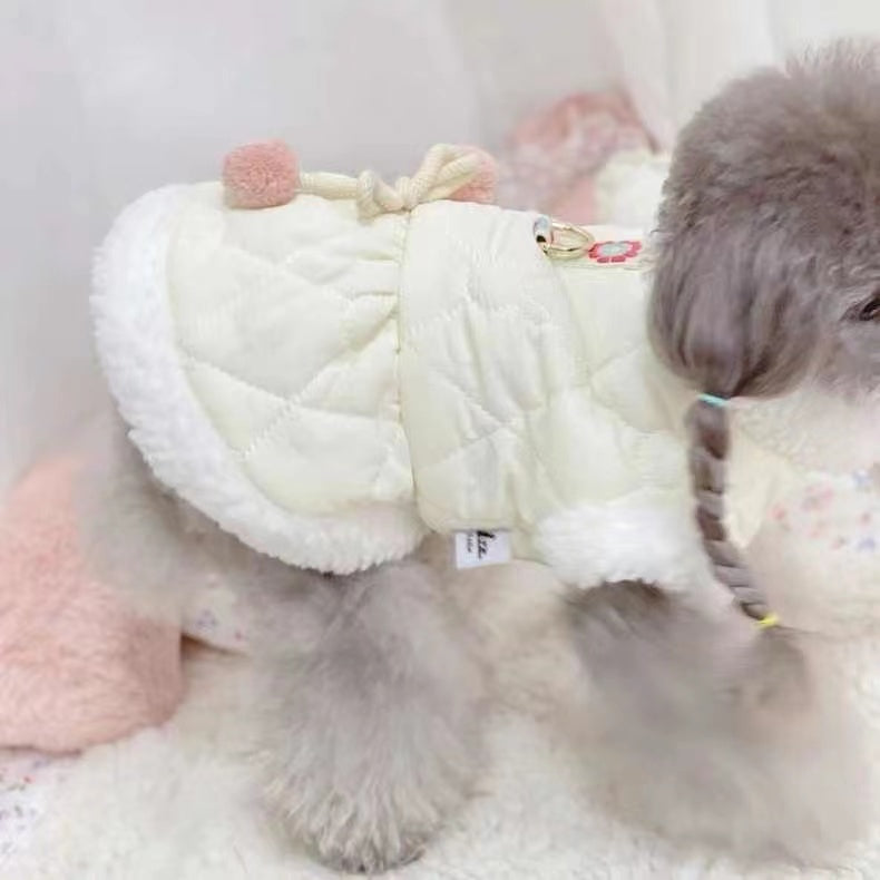 Pet Plush Warm Autumn And Winter Cotton Padded Clothes