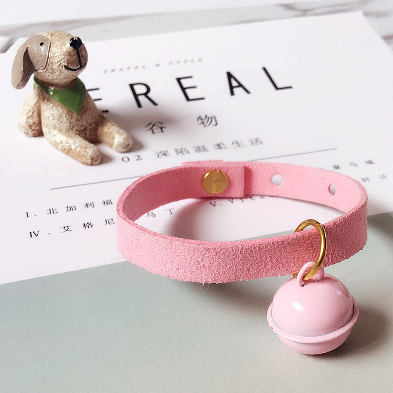 Candy-colored necklace pet bell