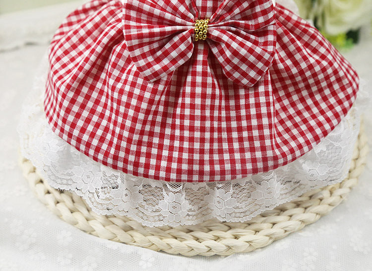 British Style Cotton Plaid Dog Pet Clothes