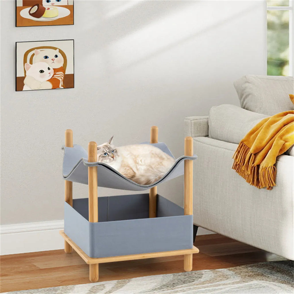 2-Tier Cat Condo with Hammock