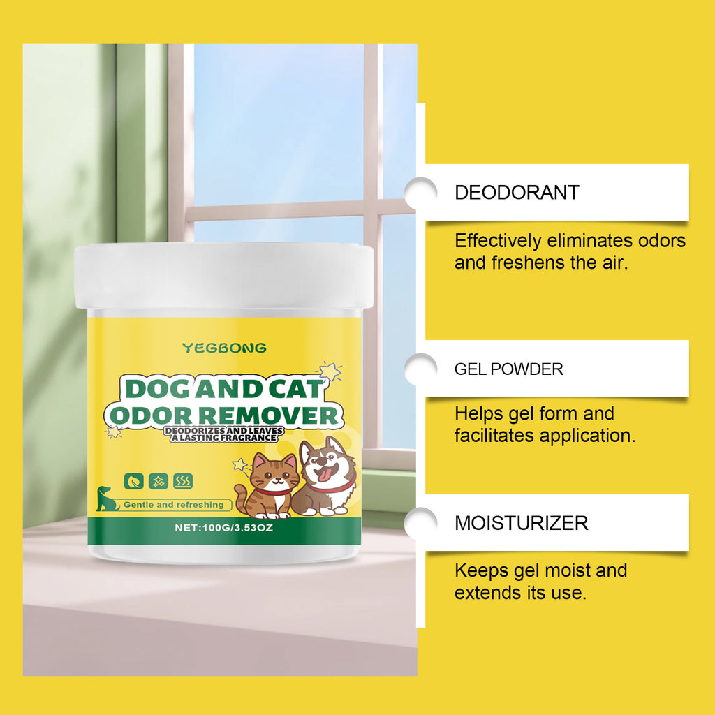 Yegbong Pet Odor Removal Gel, Universal For Indoor Home Use, Cat Litter Box Mat Cleaning, Odor Stain Removal, Convenient Gel