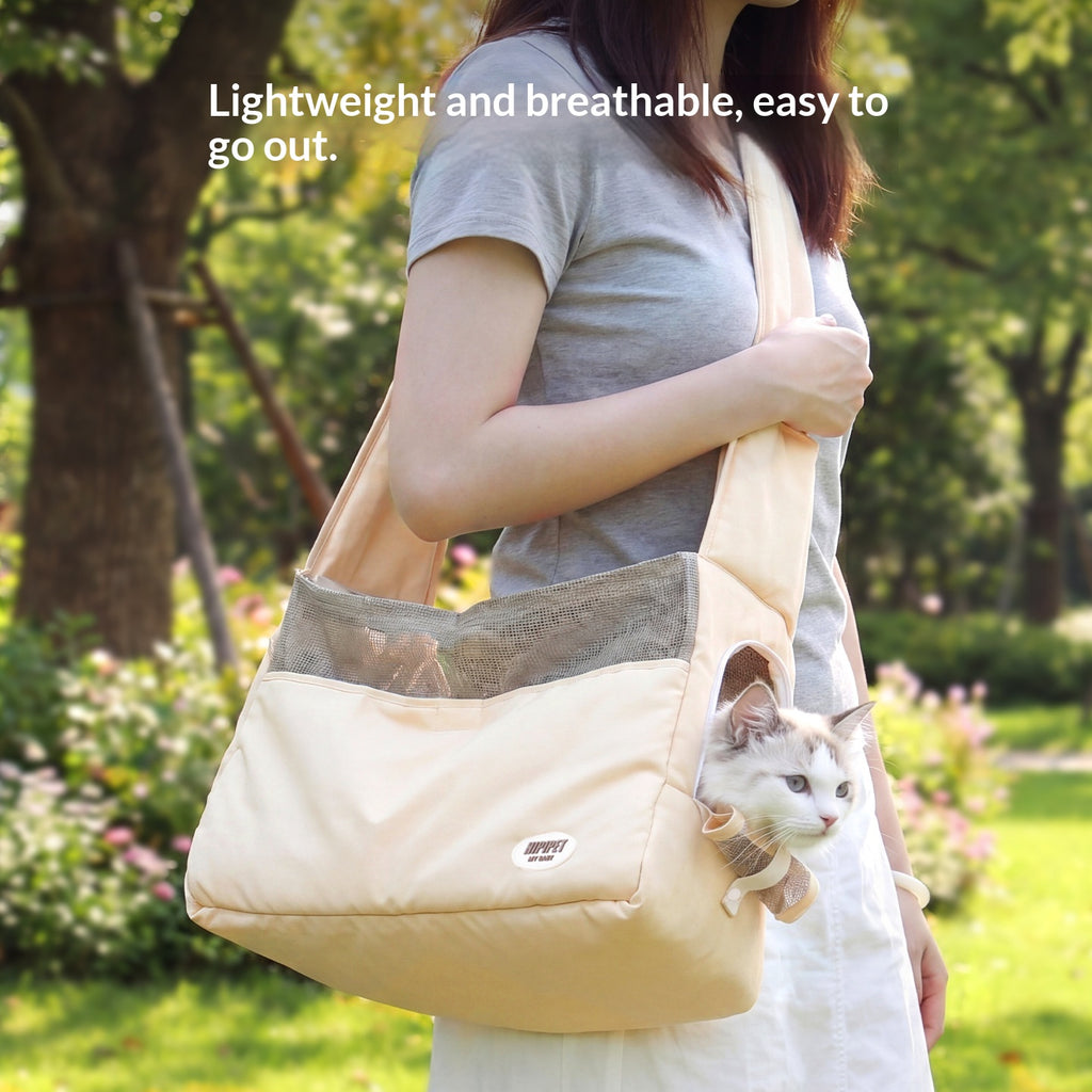 Breathable Crossbody Pet Carrier For Outdoor Use