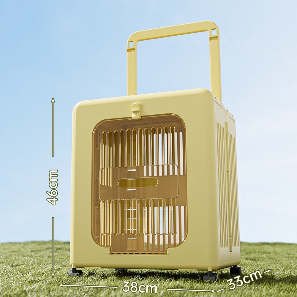 Pet Trolley Case For Catsportable And Foldable For On-the-go Travel