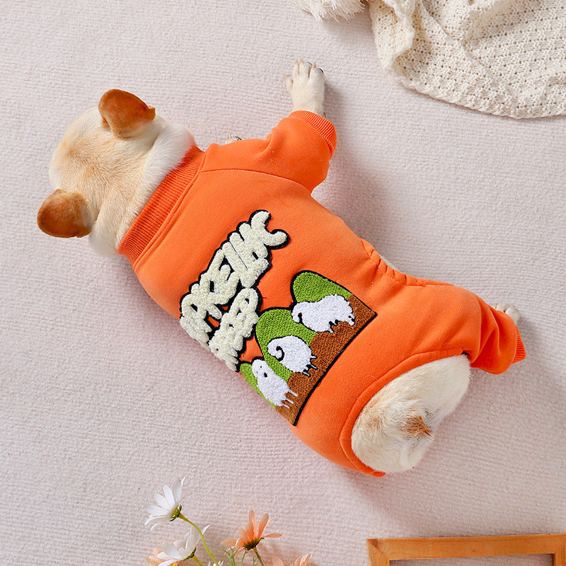Pet Dog Winter Padded Thickened Four-legged Clothes
