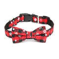 Christmas snowflake red bow collar