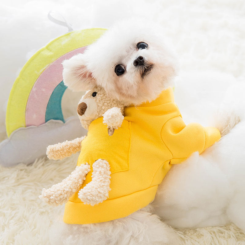 Cat cute teddy bear pet clothes two-legged clothes