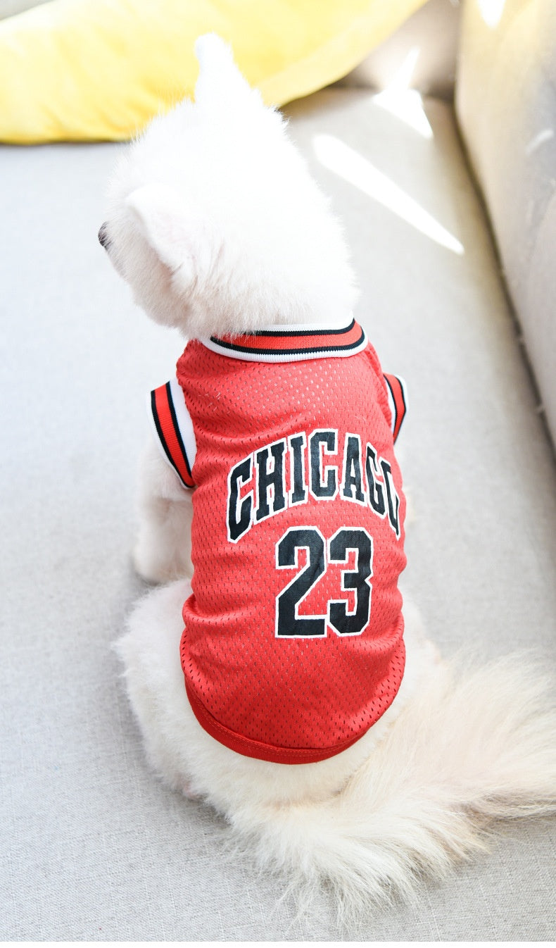Pet Clothes Basketball Vest Large Mesh Summer Dog Clothes