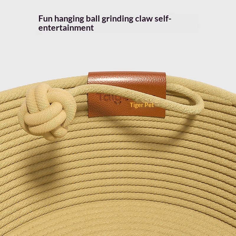 Wicker Cat Bed All-Season For Summer Extra-Large Scratching Post Dedicated Sleeping Bed