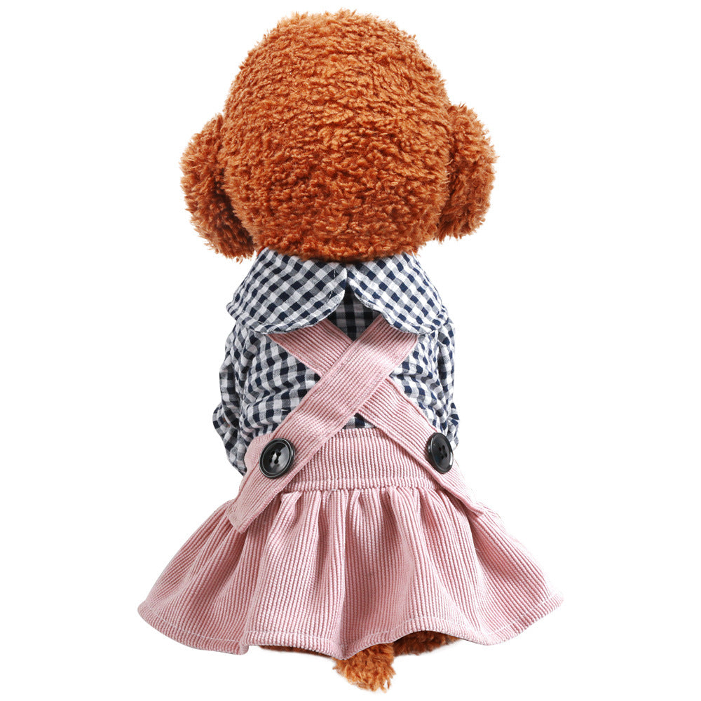 Pet Dog Cat Dress Suspender Skirt