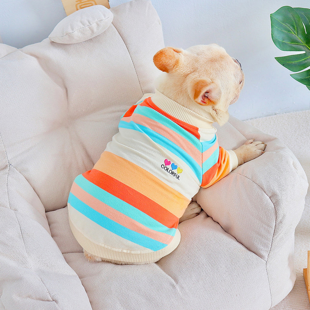 Fashion Colorful Striped Dog Clothes