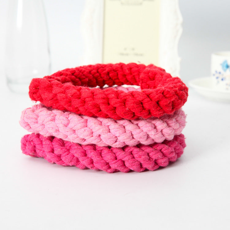 Simple Pet Cotton Rope Woven Love Toy