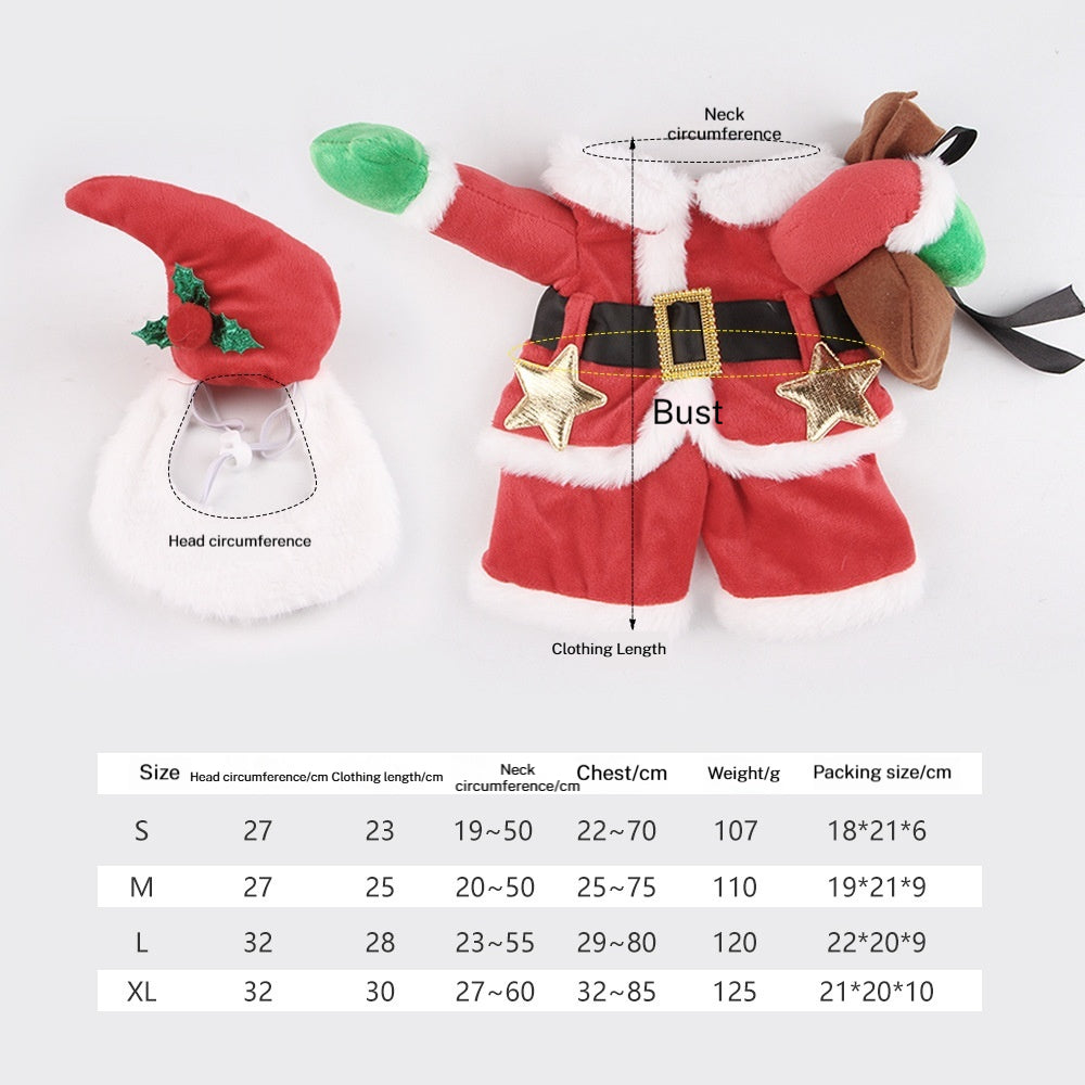 Santa Claus Costume For Cats And Dogs Pet Outfit