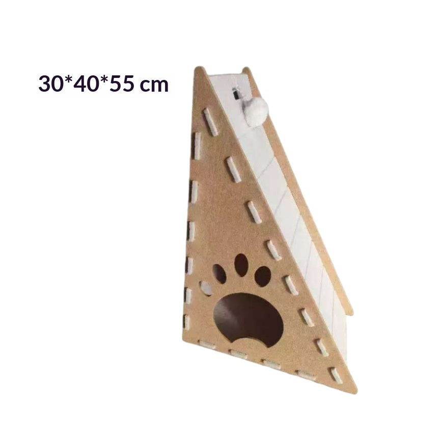 Triangular Vertical Cat Bed With Thickened Wear-Resistant Scratching Post