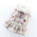 Plaid Skirt Pet Dog Clothes VIP Baby