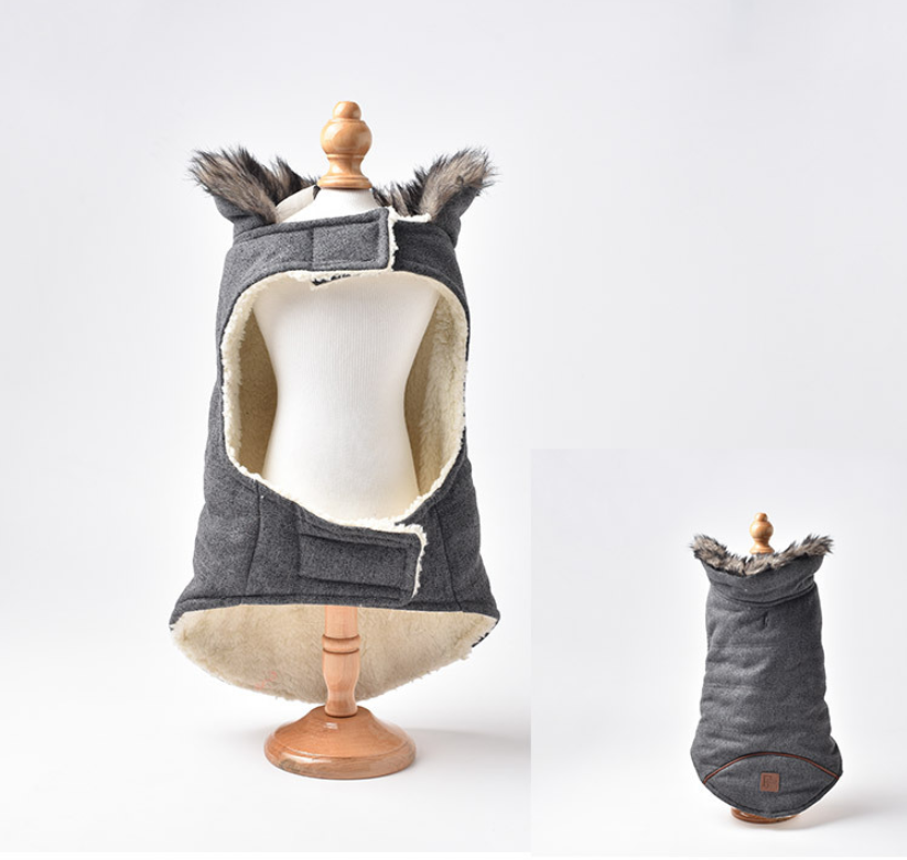 Plus velvet padded teddy cotton coat