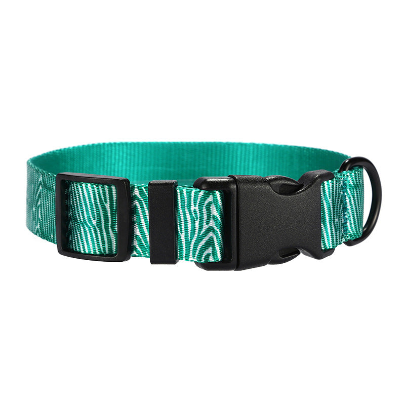 Fashionable Printed Nylon Dog Collar And Leas