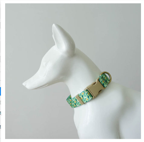 Nylon Ribbon Pet Collar With Flower Series