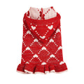 Small Dog Sweater Hoodies Dress Winter Knit Cute Clothing Heart Puppy Clothes