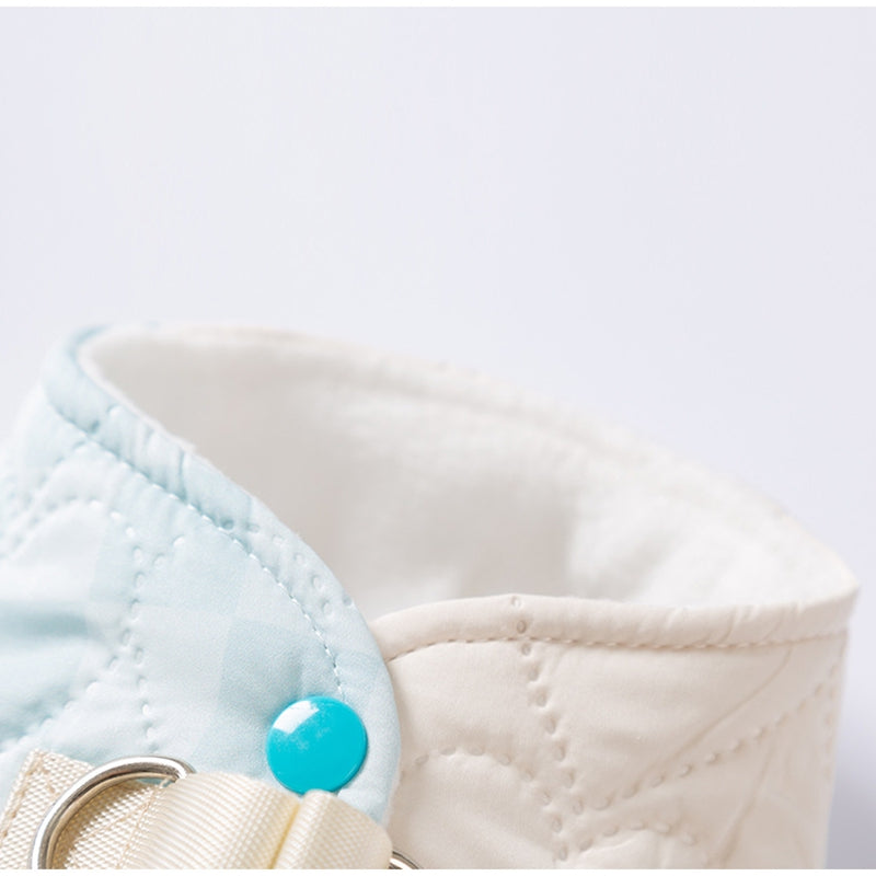 For Autumn And Winter, There Are Thick And Warm Heart-shaped Checkered Pocket Towing Vests, Cotton-padded Clothes, And Two-legged Pet Dog Clothes For