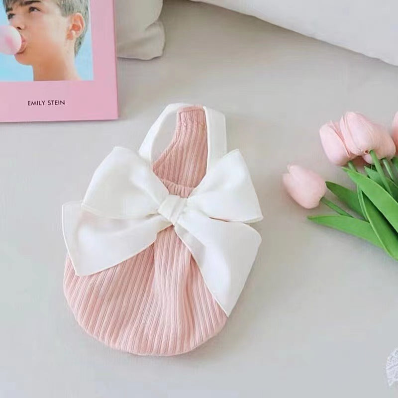 Pet Dog Summer Bow Suspenders Clothes