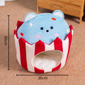 Warm Cake Bear Semi-closed Cat Nest Pet