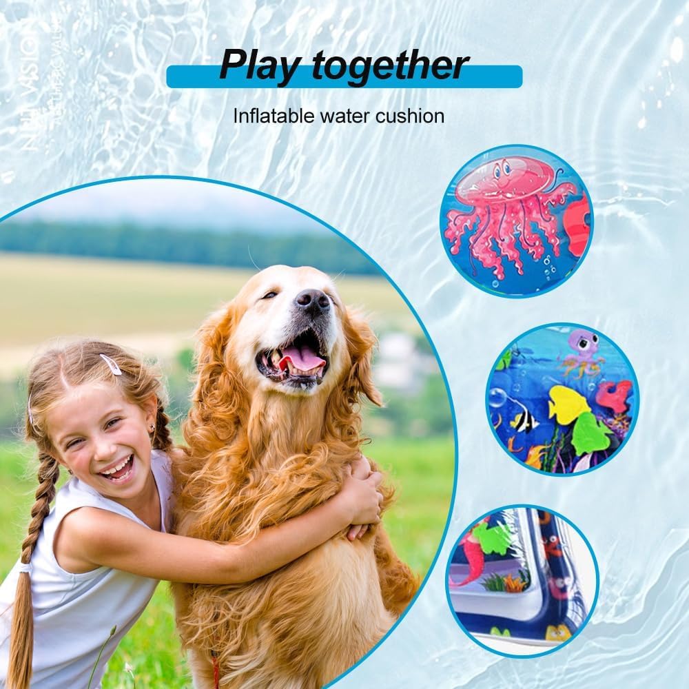 Thickened Water Sensor Play Mat Sensory Water Play Mat For Cats Cat Water Play Mat Sensor Water Playmat Water Sensory Playmat For Pet Cool Comfort