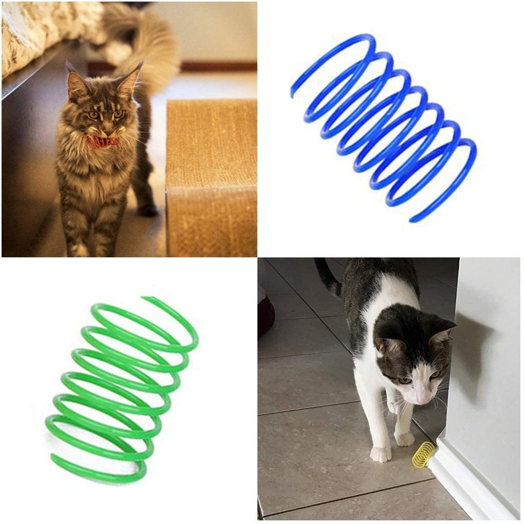 Cat Spring Toy, 12 Pc Colorful Cat Kicker Toys Interactive Cat Toys For Indoor Cats Swatting, Biting, Hunting To Kill Time And Keep Fit