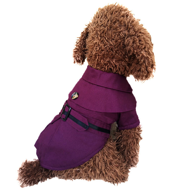 Teddy dog cloak trench coat