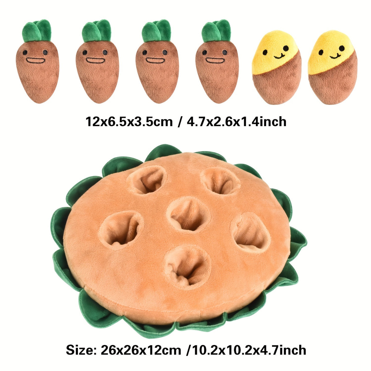 Interactive Dog Puzzle Toys Sniffing Pads Pet Feeding Pads With Removable Squeaky Plush Toys Durable Polyester Slow Feeder Play Pads For Foraging