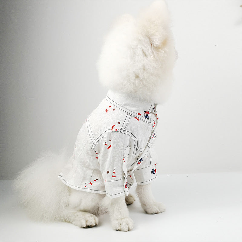 Puppy Printed Shirt Dog Clothes