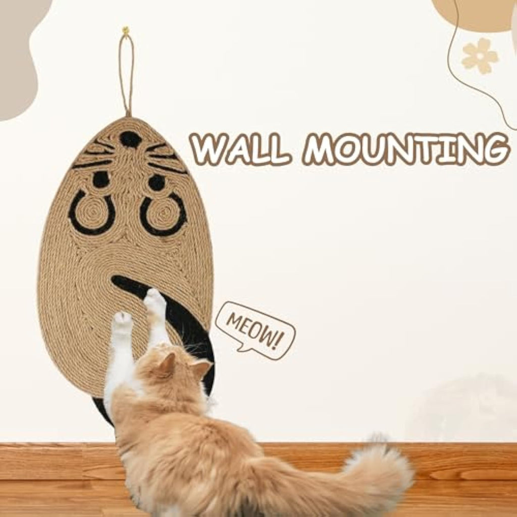 Cat Scratch Pad Made From Sisal Material Comfortable Cat Scratchers For Indoor Cats With Attractive Mouse Shape Cat Scratching Board As Furniture