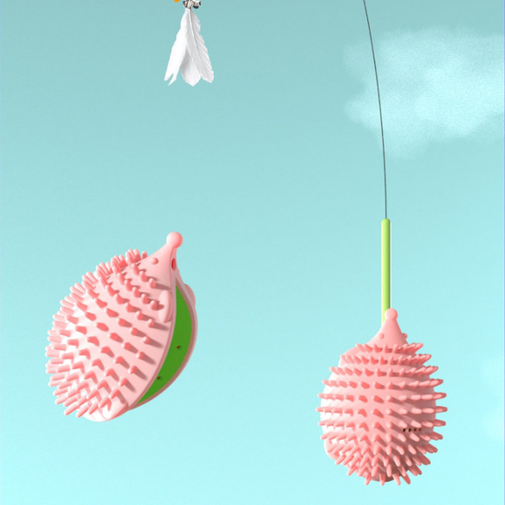Interactive Cat Toy Hedgehog-Shape Scratcher For Grooming And Playtime
