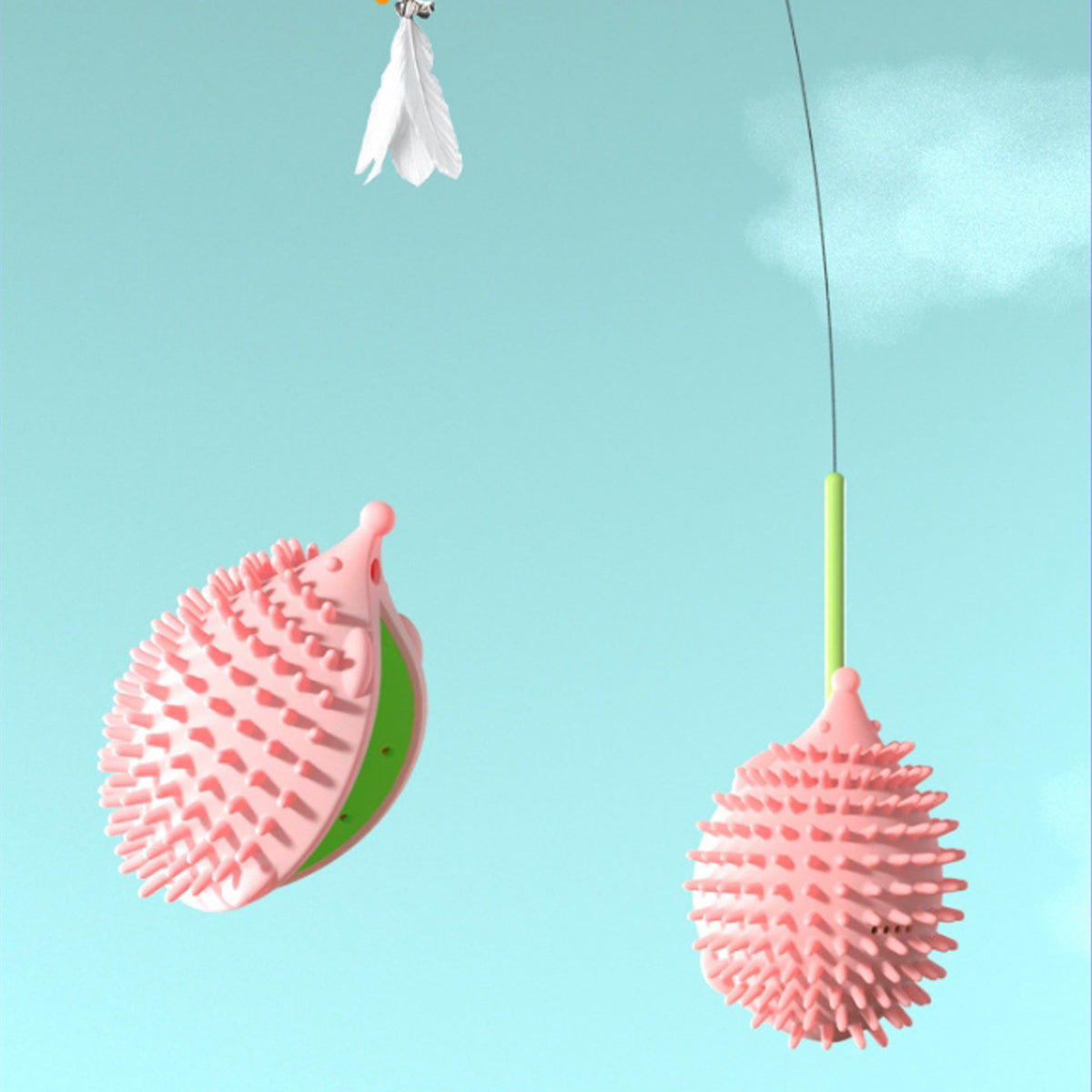 Interactive Cat Toy Hedgehog-Shape Scratcher For Grooming And Playtime