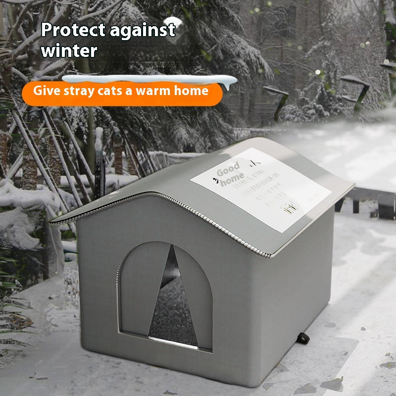 Winter Warm And Waterproof Love Stray Cat Nest