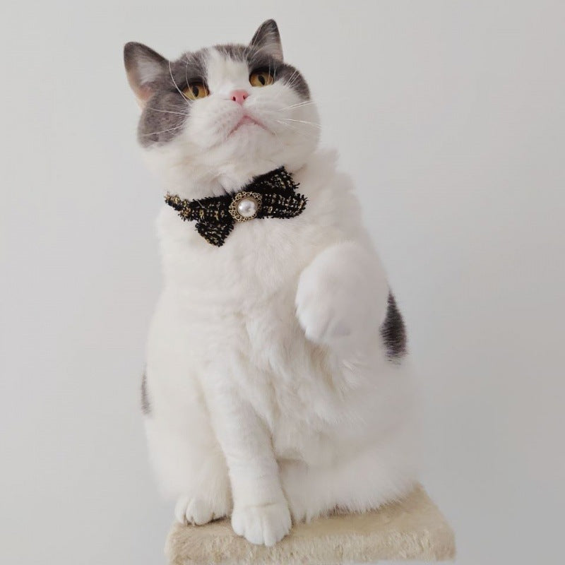 Cat Bow Tie Pet Collar Silent