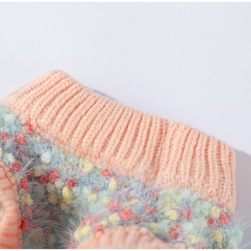 Autumn And Winter Pet Sweaters, Three-dimensional Bear Floral Yarn, Small And Medium-sized Dog Bichon Frise Yorkshire Terrier Pullover, Cat And Dog