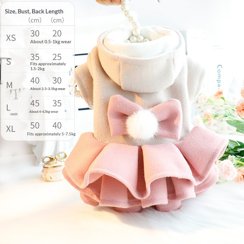 Dog Clothes Autumn And Winter Thick Style Cat Princess